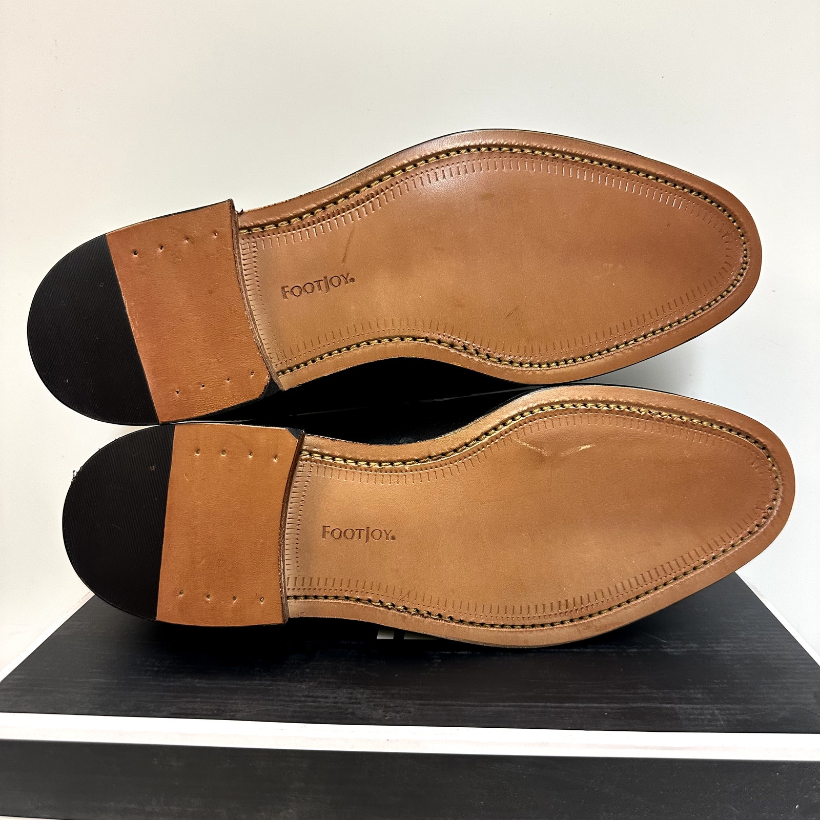 Nib Rancourt & Co. X Footjoy Split Toe Derby Dress Shoe Black Calf 79213 9.5 E — image 3 of 8